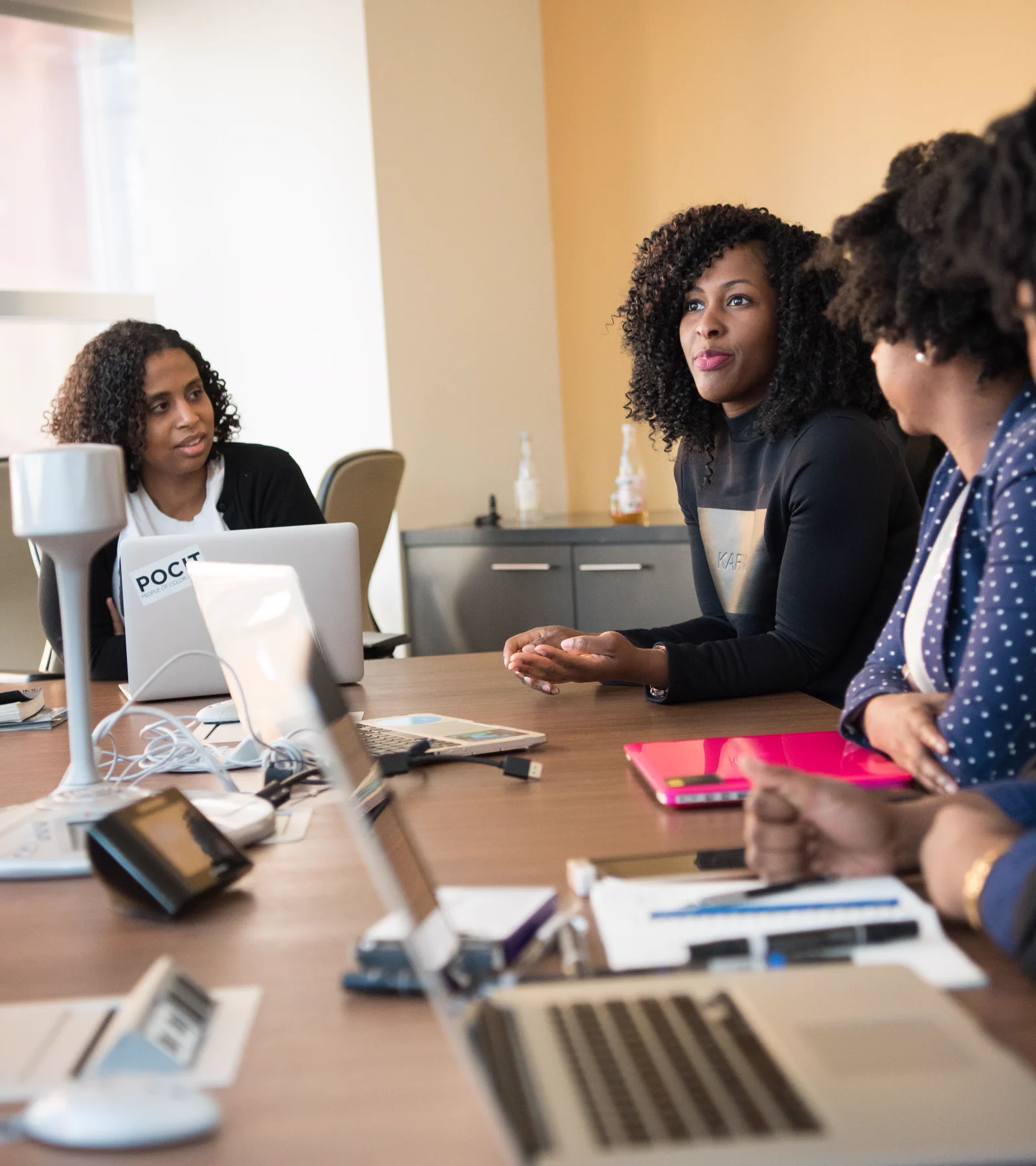African business leaders reviewing strategy in a conference room